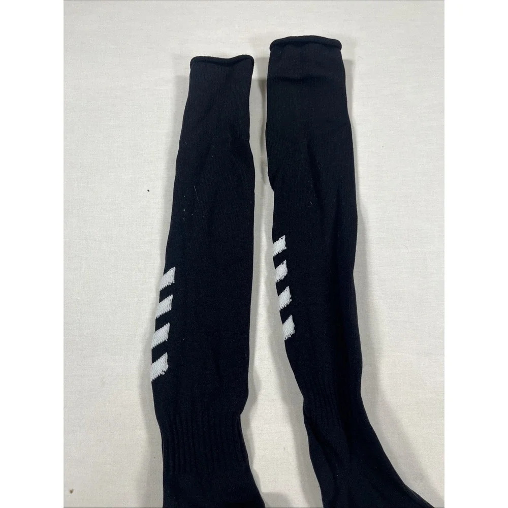 Black Athletic Knee High Socks Size 39-42 Compression Style Sports Training